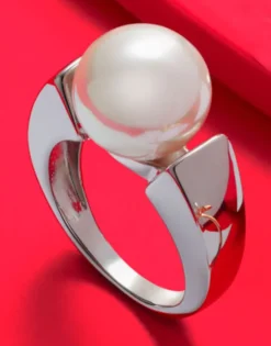 Outlet Majorica Silver Ring Nuada With 12Mm White Pearl