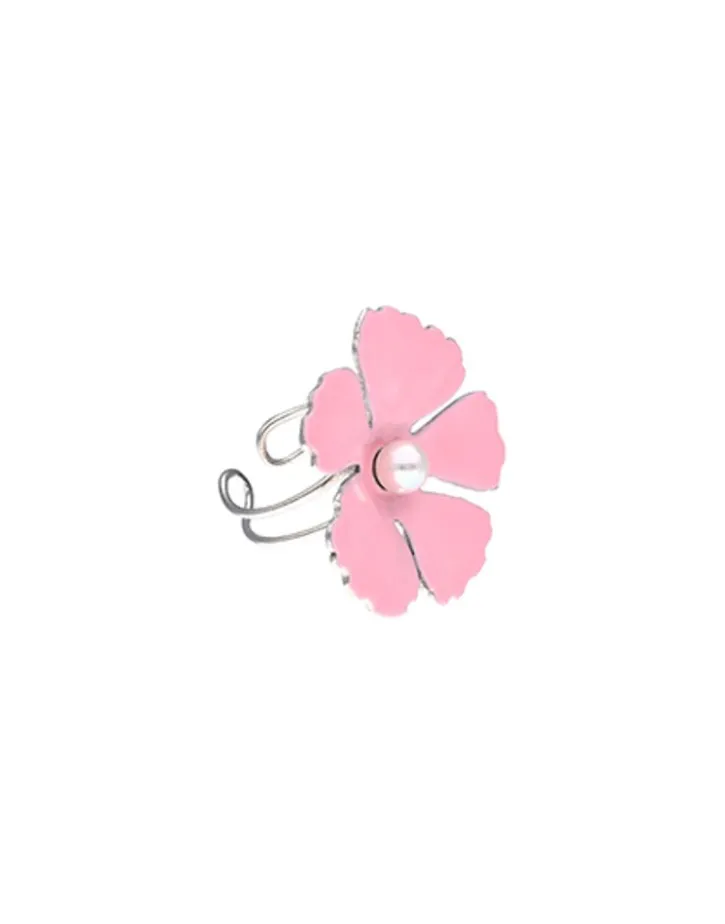 Best Majorica Silver Santorini Large Pink Flower Ring