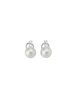Best Majorica Silver Selene Earrings With 10Mm White Pearls And Zircons