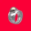 Best Sale Majorica Silver Tahiti Ring With Tahiti Half-Ball Pearl