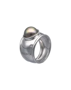 Best Sale Majorica Silver Tahiti Ring With Tahiti Half-Ball Pearl