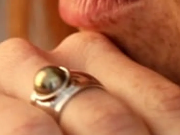 Best Sale Majorica Silver Tahiti Ring With Tahiti Half-Ball Pearl