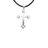 Cheap Majorica Silver Trinity Cross Pendant With Pearls