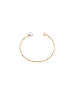 Hot Majorica Small Gold Plated Bracelet Aura With White Pearl