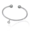 Shop Majorica Steel Bangle Carmen With Gray Pearls