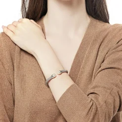 Sale Majorica Steel Bangle Spicy With White Pearl