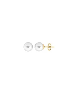 Hot Majorica Taylor 18-Carat Gold 10Mm White Pearl Earrings
