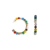 Discount Majorica Tutti Frutti Gold Hoop Earrings With Multicoloured Agates