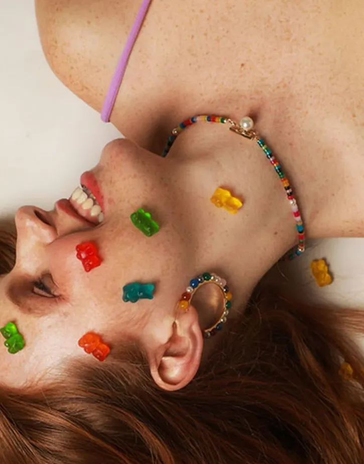 Discount Majorica Tutti Frutti Gold Hoop Earrings With Multicoloured Agates