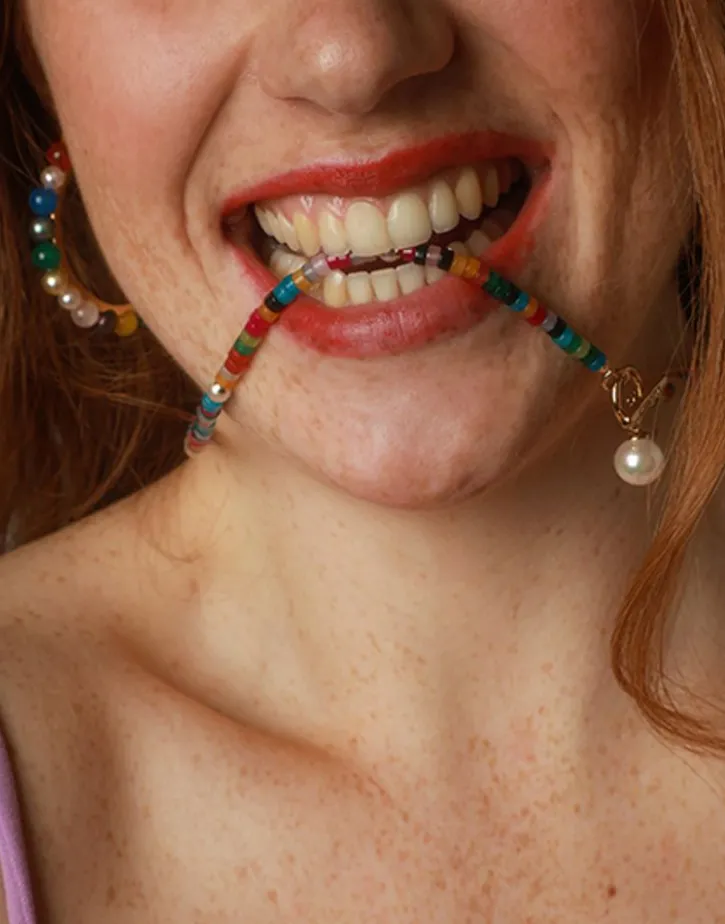 Discount Majorica Tutti Frutti Gold Hoop Earrings With Multicoloured Agates