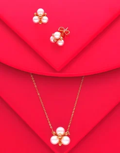 Store Majorica Vega Necklace With Round Pearl Pendant