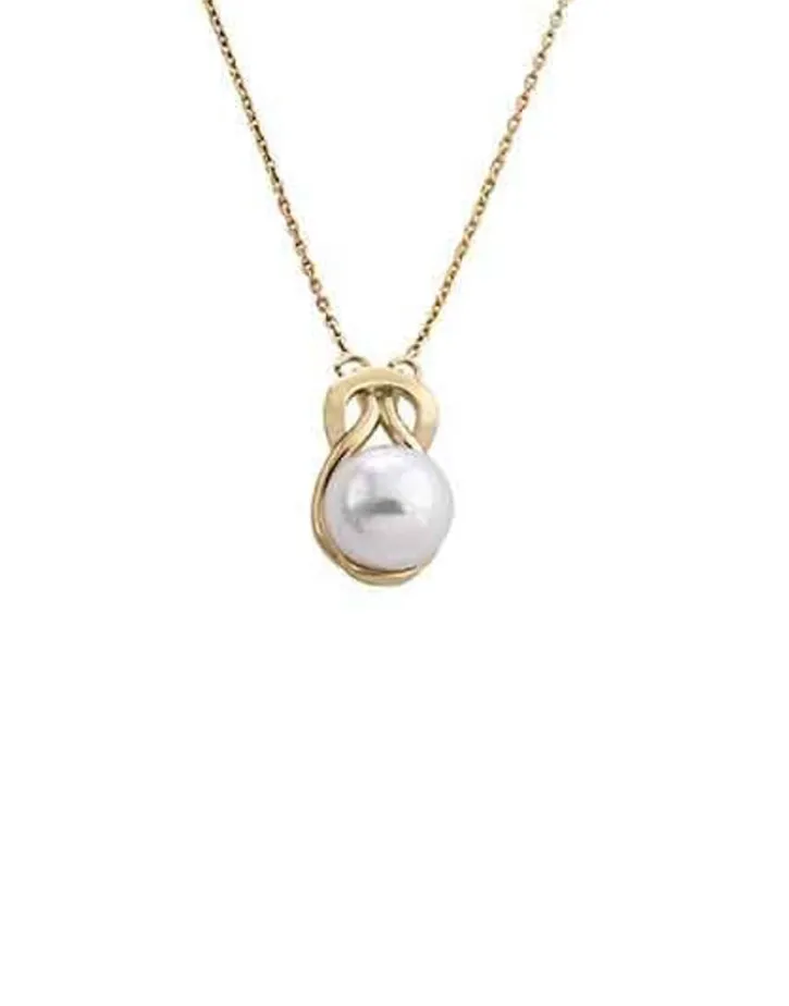 Shop Majorica Vega 90S Gold Necklace With Large Round Pearl