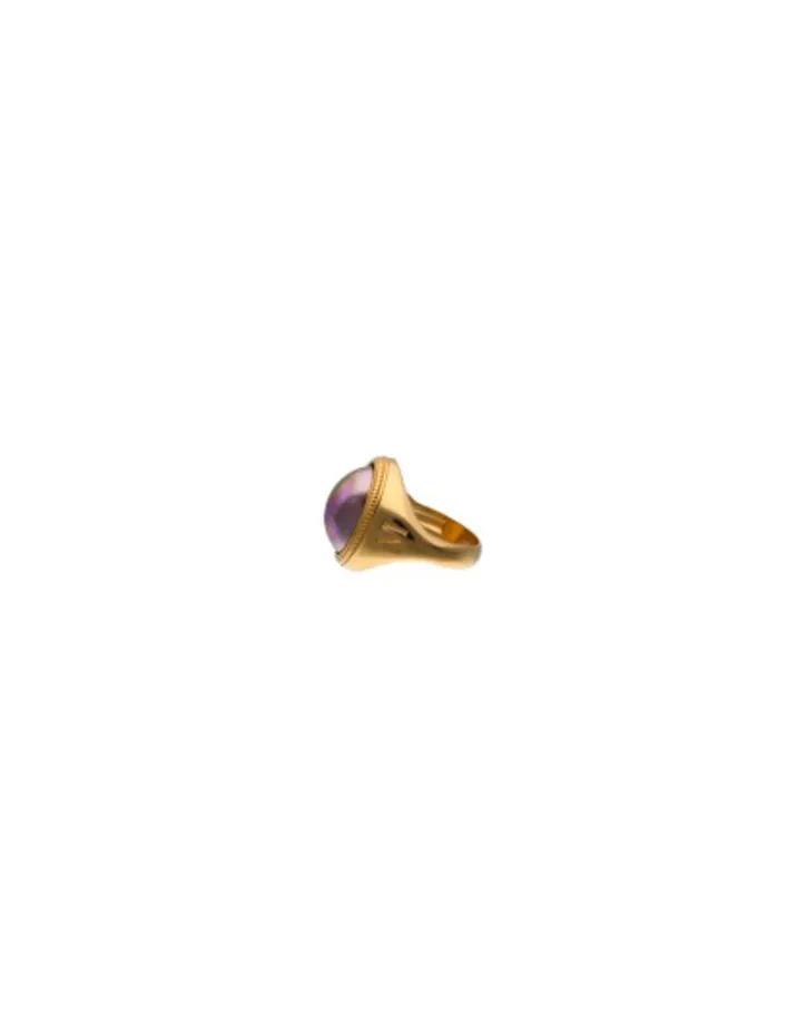 Shop Majorica Zale Hallmark Ring With Oval Pearl In Aubergine