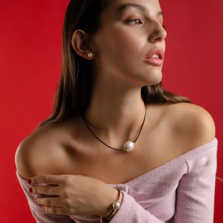 Shop Majorica Zindis 40Cm Leather Necklace