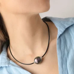 Shop Majorica Zindis 40Cm Leather Necklace