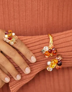Best Majorica Adjustable Pearl Ring Corfu With Murano Glass