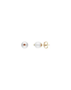 Sale Majorica Color Pop Earrings With Round White Pearl And Orange Zirconia