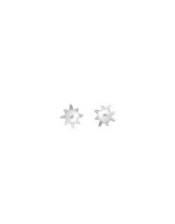 Best Majorica Earrings Cies Silver Mini Flower With 4Mm White Pearl
