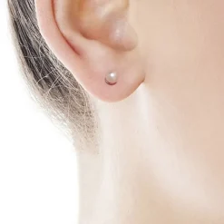 Flash Sale Majorica Earrings Cies Silver With 4Mm Pink Pearl
