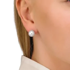 Clearance Majorica Earrings Lyra Silver With 10Mm White Pearl