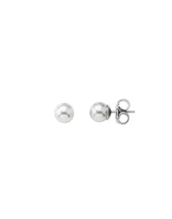 Hot Majorica Earrings Lyra Silver With 9Mm White Pearl