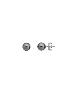 Hot Majorica Earrings Lyra Silver With 8Mm Gray Pearl