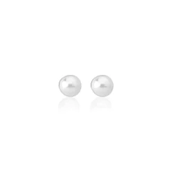 Best Majorica Gold Plated Earrings Cies With 4Mm White Pearl